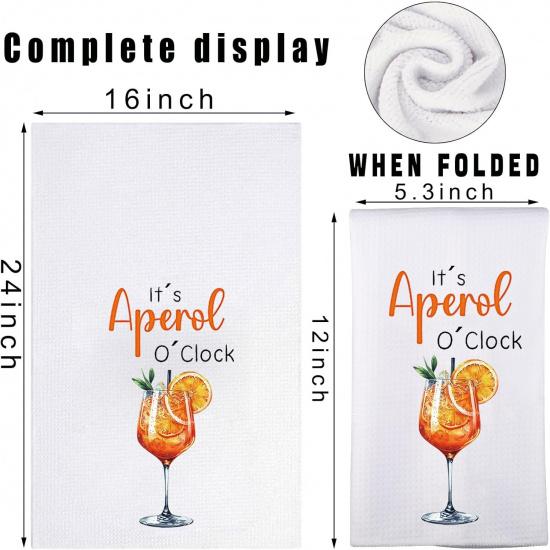 JNIAP Aperol Spritz Kitchen Towel Aperol Spritz Themed Gift Aperol Spritz Dish Towel Italian Aperol Spritz Lover Gifts Aperol Spritz Hand Towels