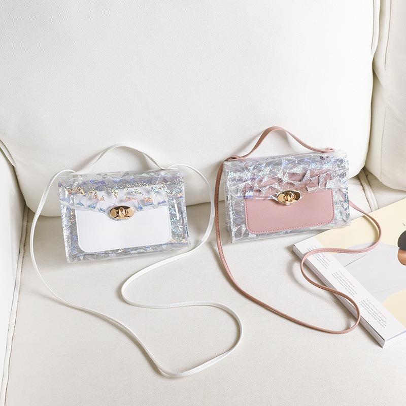Сумка женская новая трендовая цепочка прозрачная модная женская сумка на плечо личность универсальная кроссбоди текстура