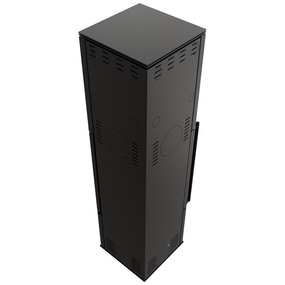 Freestanding Stove KRATKI REN BLACK L Right 7 kW Ø150 Mounting Kit