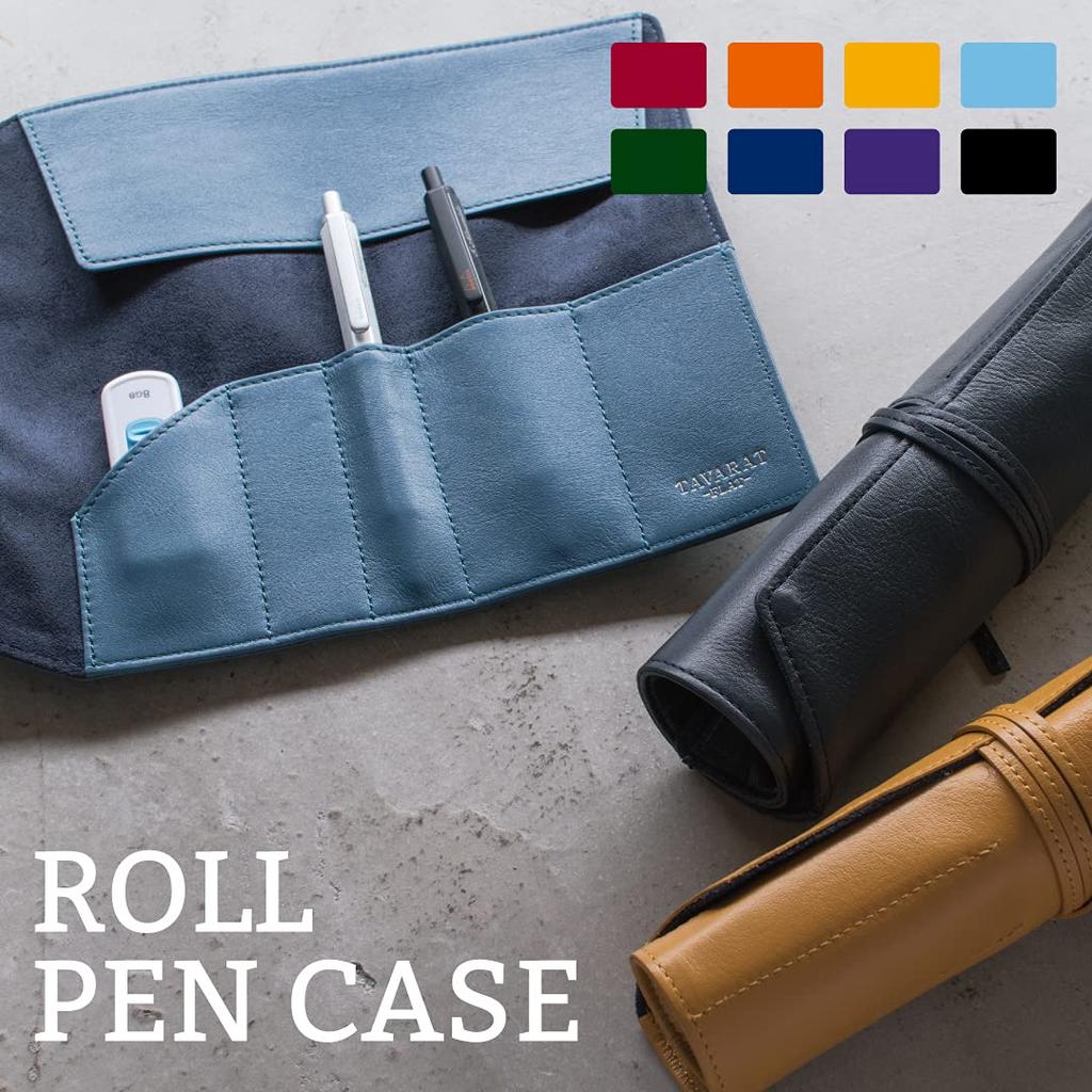 Карандаш Genuine Roll Pen Flat Series [Tabarat] Мужской чехол, кожа, унисекс, чехол, (Черный флот)