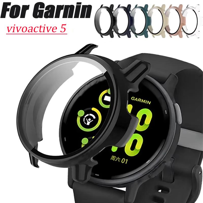 Новое закаленное стекло + ПК чехол для Garmin Vivoactive 5 Защита экрана от царапин Защитный чехол для Garmin Active 5 Чехол-оболочка