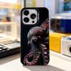 Ocean Octopus-s Marine Life For iPhone 17,16,15,14,13,12,11,Pro,Max,Plus,E,Air,Mini Anti Fall Black Matte Hard Bumper Phone Case