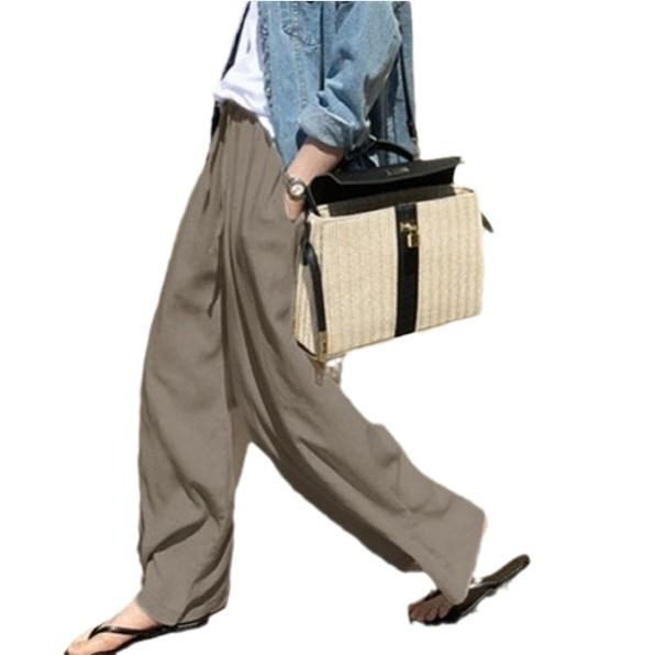 Женские брюки большого размера с широкими штанинами, модные, с высокой талией, однотонные, повседневные брюки