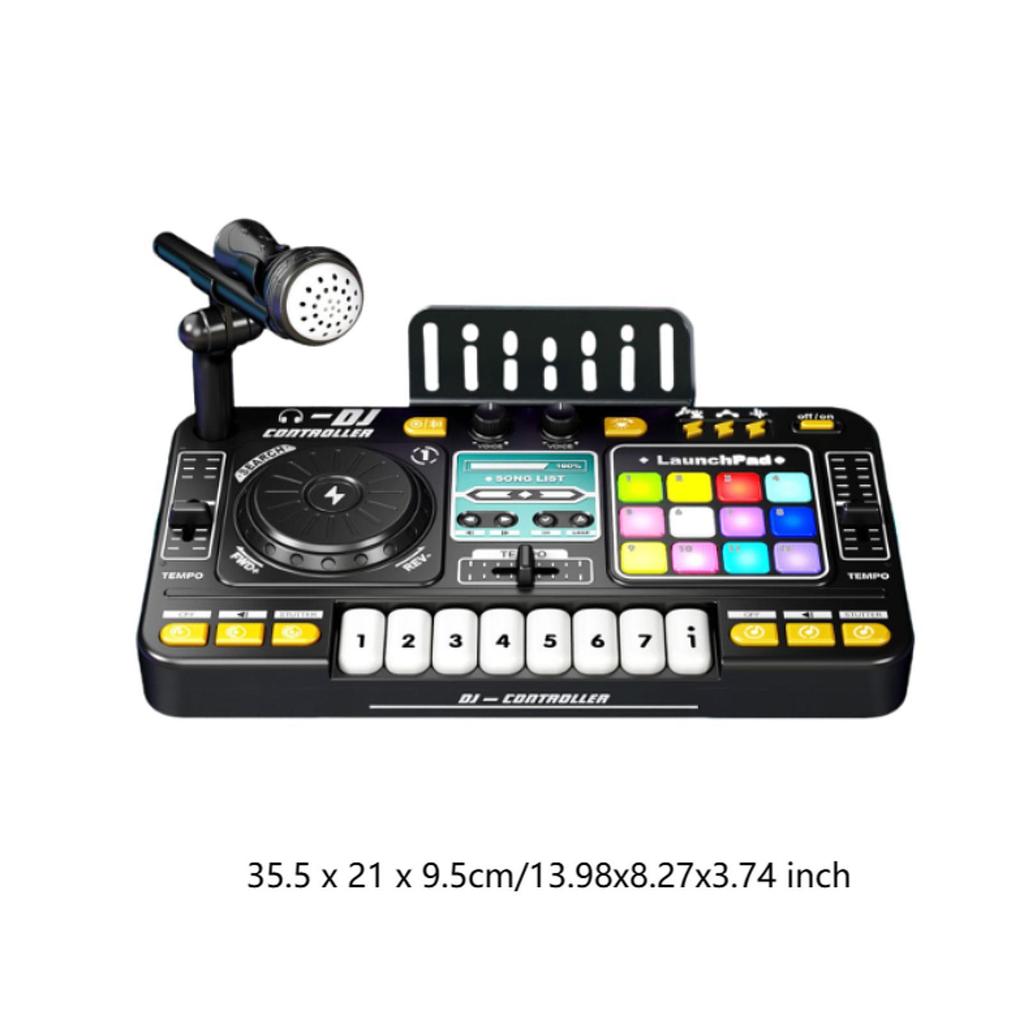 Kids DJ Mixer Toy Party Table Instrument with Lights and Effect Controller for