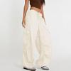 Women Cargo Pants Adjustable Drawstring Wide Leg Summer Trousers with Multi Pockets