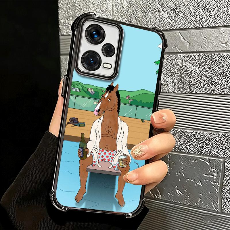B-BoJack H-Horseman Смешной Покрытие Чехол для Телефона Для Xiaomi Redmi Note 14 15 Pro Plus 13 12 11 11S 11T 10 9S 9 5G Защита от Падения Airbag