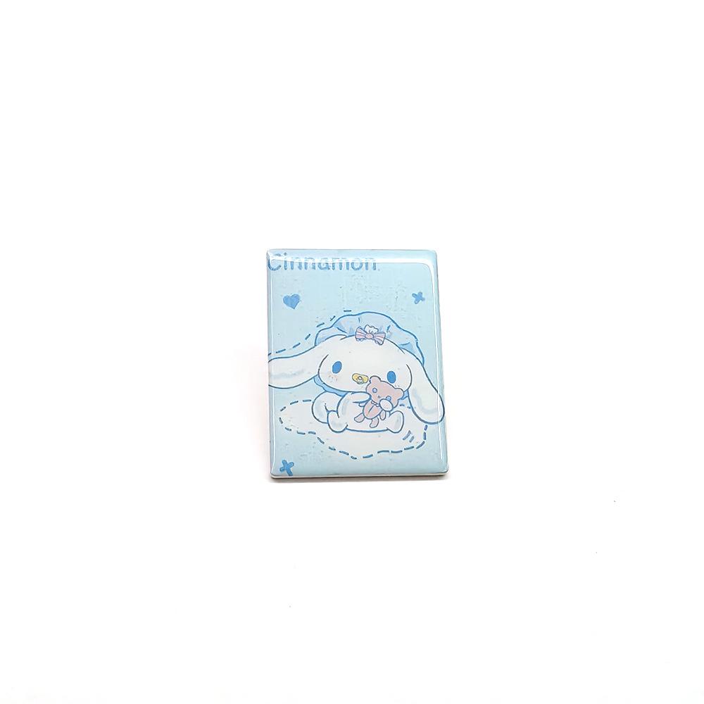 Металлическая брошь Sanrio Hello Kitty и Cinnamoroll: Модная нашивка с УФ-печатью для одежды и сумок.