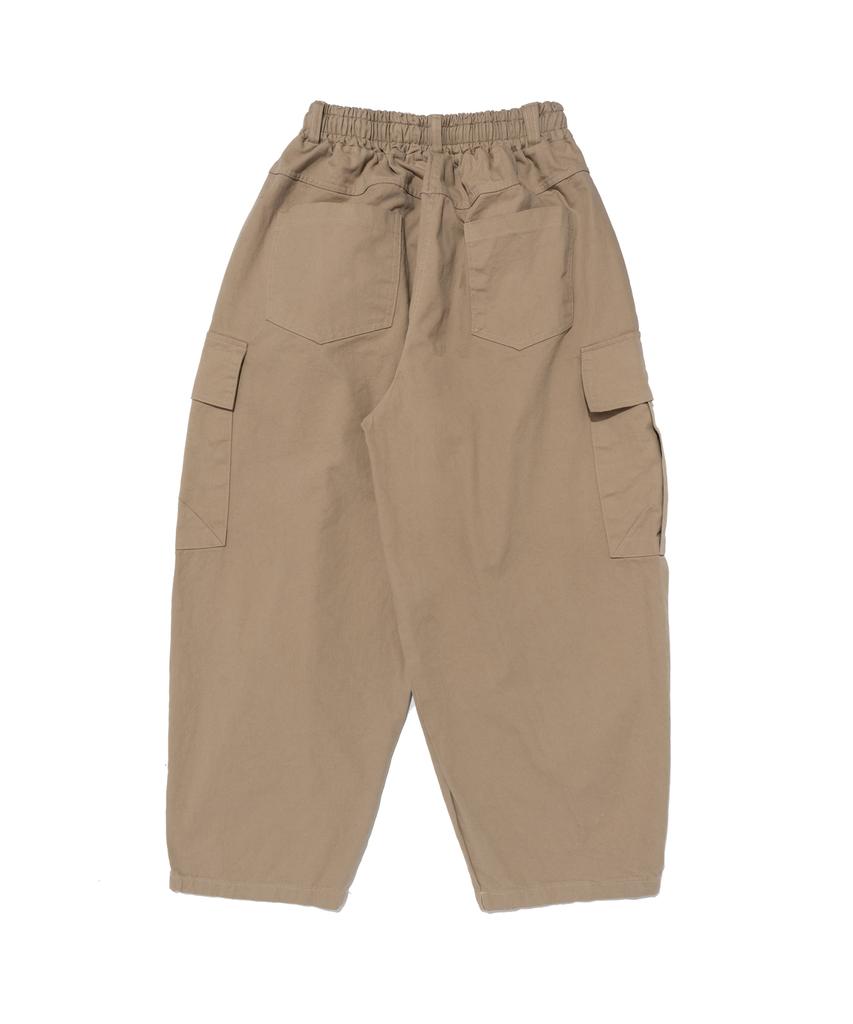 CARGOBROS Стиранные Хлопковые Изогнутые Большие Карго Брюки (бежевый)