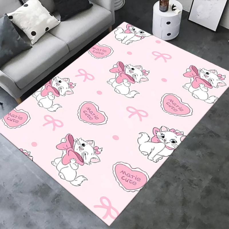 Office Rug Marie, Cute theme 3D Printed Anti-Slip Rug-Machine Washable for Living Room