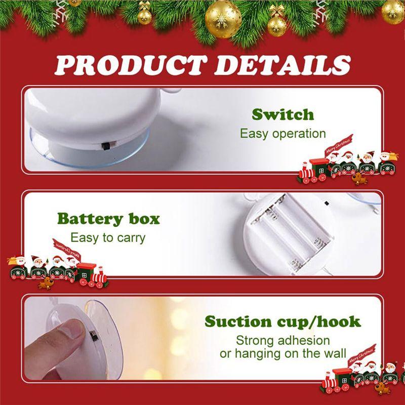 AEE4-Christmas Window Light LED Suction Cup Hanging Light Window Bar Festive Christmas Atmosphere Decorative Light
