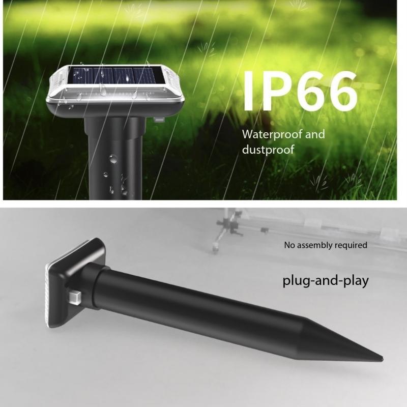 1/2 Pcs Solar Mouse Repeller Beep Vibration Plug and Play Ultrasonic Mouse Repeller Outdoor Snake Repeller