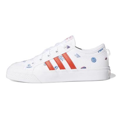 Nizza J Out Of This World - Белые детские кроссовки Cloud-White Ярко-красный Focus-Blue H01101