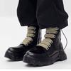 Fashion 2024 Hot High Top Men's Fashion Boots Casual Leather Sneakers Thick-soled Sneakers Men Chunky Shoes Comfort Platform Boots Men