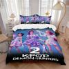 Kpop Demon Hunters Print 3Pcs Bedding Setduvet Cover With 2 Bedropillowcase Home Birthday Gift