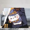 Dudu Halloween Plush Throw Blanket  Super Warm Flannel Bedspread for Kids Girls Boys Outdoor Use Cozy Pattern Design