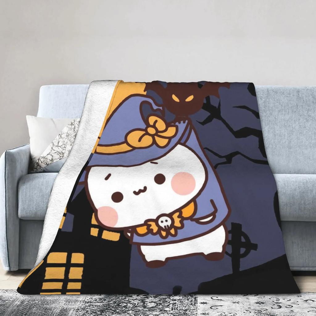 Dudu Halloween Plush Throw Blanket Super Warm Flannel Bedspread for Kids Girls Boys Outdoor Use Cozy Pattern Design