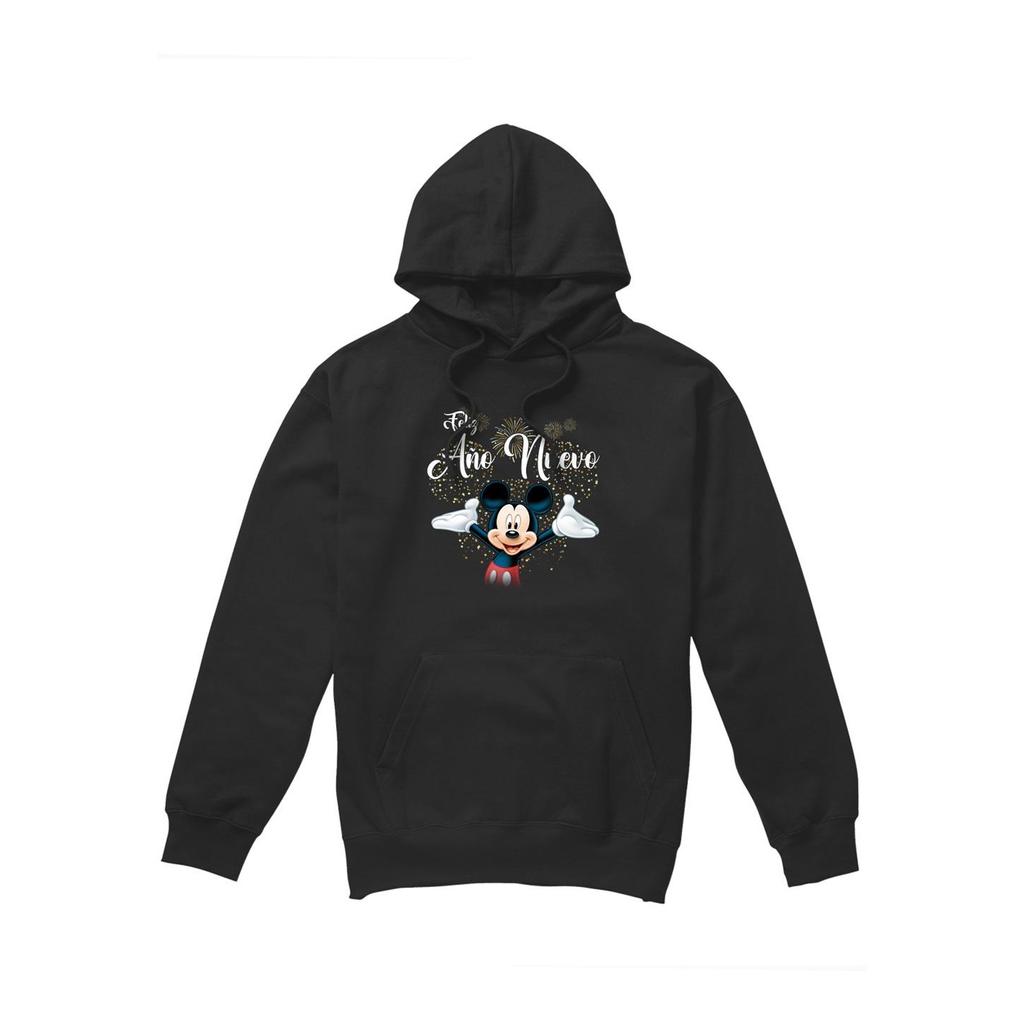 Disney Mens Spanish Mickey Mouse Fireworks New Year Hoodie