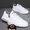 Fashion Original Leather Casual Shoes Men Trendy White Slip-on Men's Sneakers Comfortable Flat Skateboard Shoes Men Zapatos Para Hombre