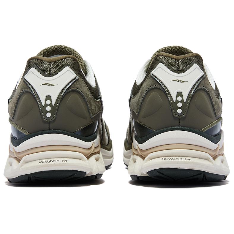 SAUCONY Grid Fusion LC Унисекс Бежевый Зеленый Ретро Беговая обувь S79093-3