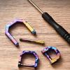 Portable Titanium Horseshoe Buckles Multifunctional Keychain Hooks  Outdoor Accessories