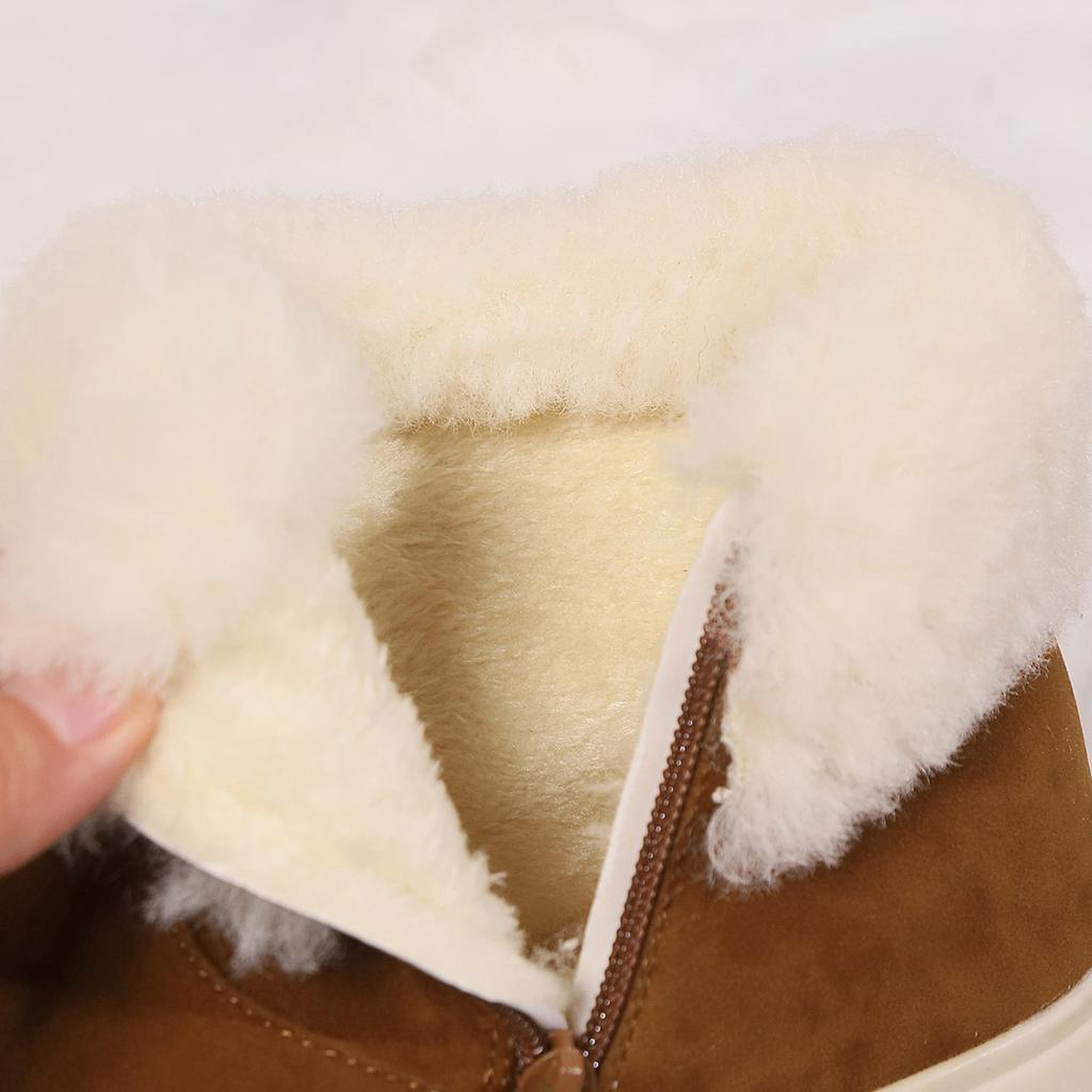 Winter Women's Plush Cotton Shoes Fashion Zipper Keep Warm Platform Shoes for Women Snow Boots Outdoor Casual Women's Ankle Boots