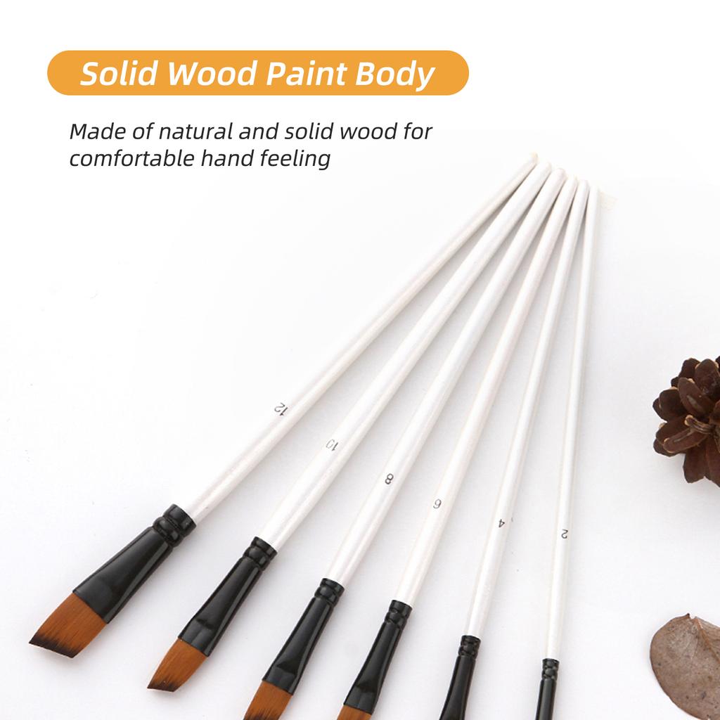 24pcs Draw Paint Brushes Set Kit Artist Paintbrush Round Brushes with Nylon Hair for Artist Acrylic