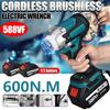 588VF 600NM Brushless Cordless Electric Impact Wrench Rechargeable 1/2inch Wrench Power Tools with 1/2 Battery