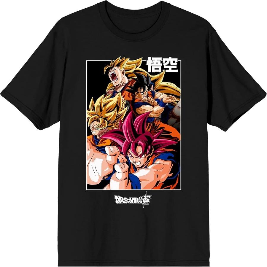 Bioworld Dragon Ball Goku Супер Сайян Персонаж Мужская Черная Футболка