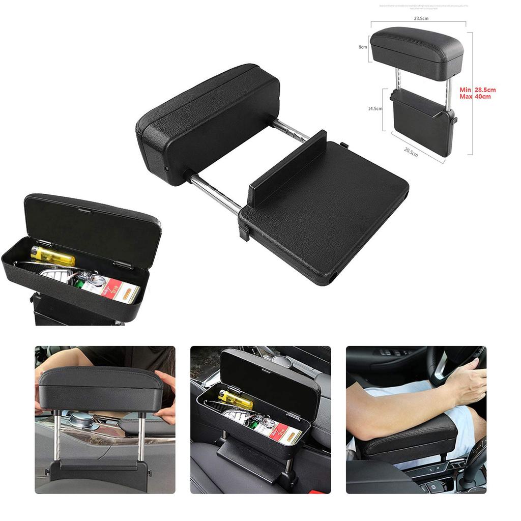 RUIYA Mazda Armrest Console Armrest Storage Car Armrest Gap Storage Pocket with Black Box, Box, (Black Stitching)