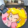 Princess Peach pattern round rug,Carpet Rug for Living Room Bedroom Playroom ,Non-slip Floor Mat,Holiday Gifts and Birthday Gifts.
