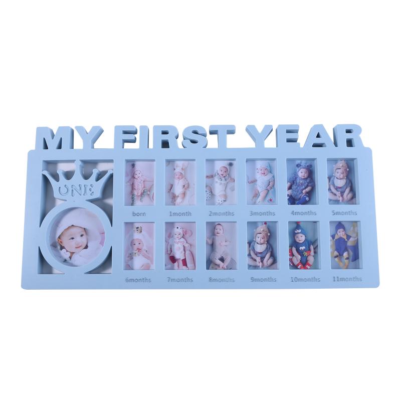 My First Year Baby Keepsake Frame 0-12 Months Pictures Photo Frame Souvenirs Kids Growing Memory Gift