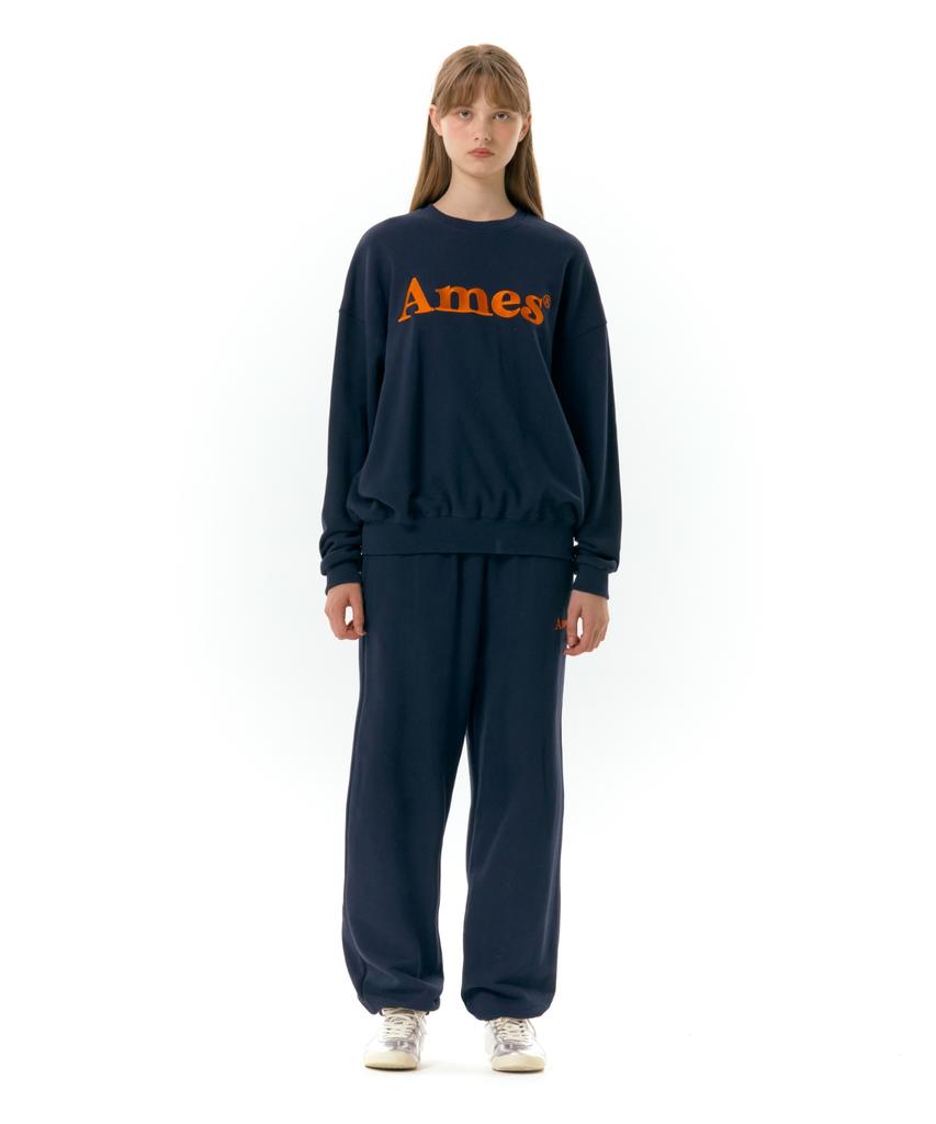 AMES-WORLDWIDE Basic Logo Sweatpants Navy (Am2Dfupa03A)