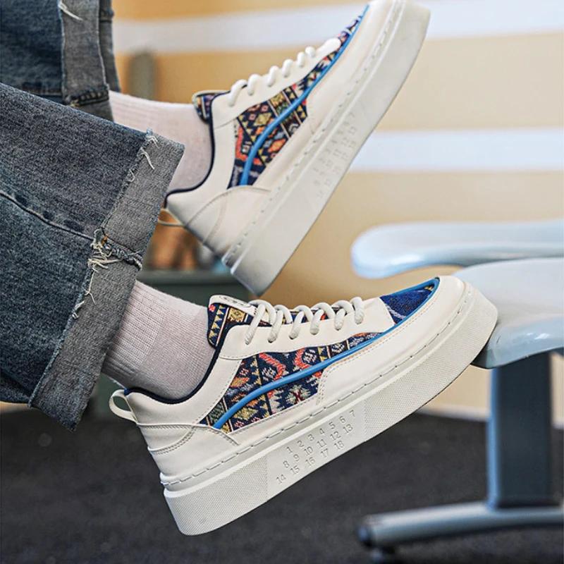 Мода Мода Мужская парусиновая обувь Дышащие мужские кроссовки Уличная универсальная обувь на платформе 2024 Мужская повседневная обувь Tenis Hombres