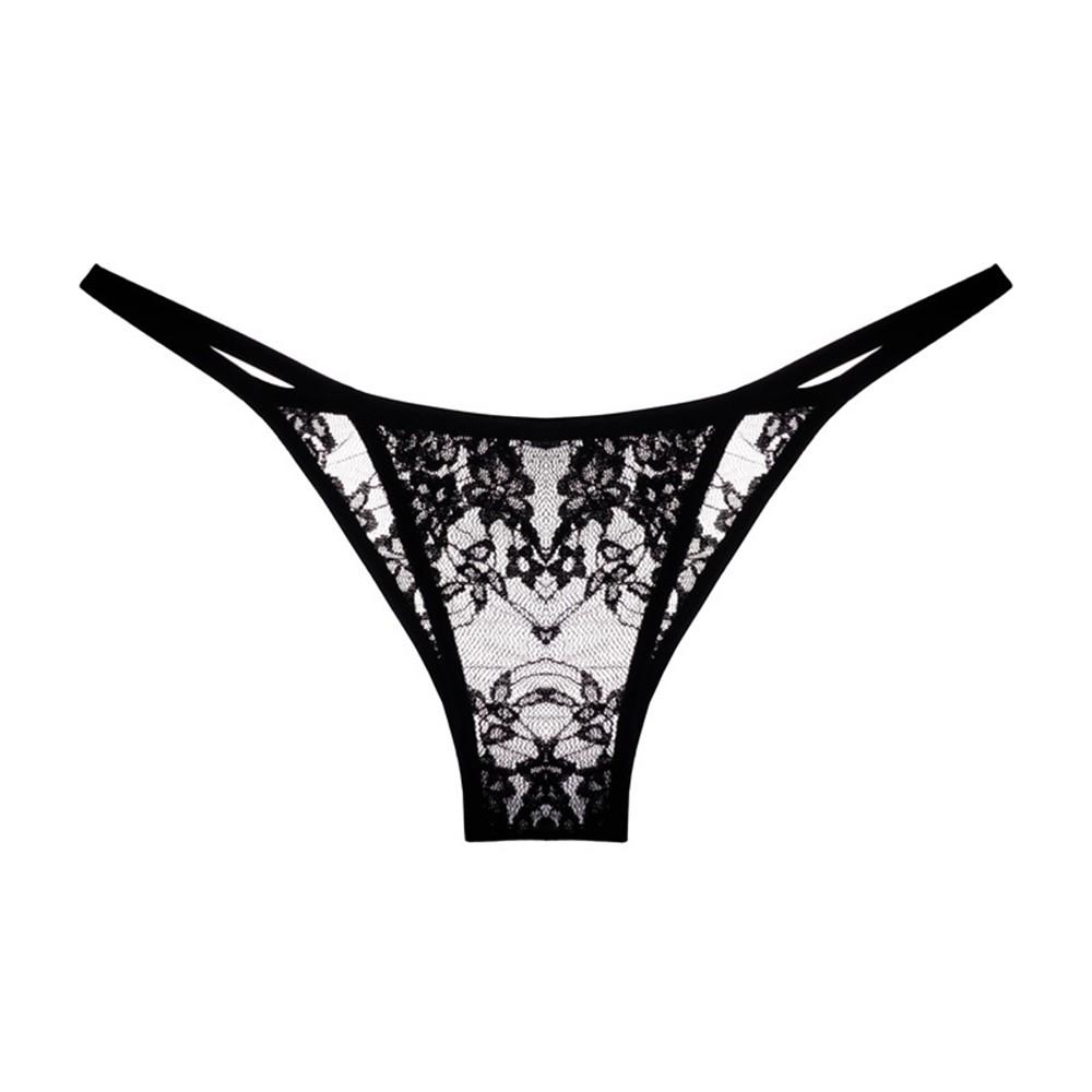 Womens See Through Mini Thongs Lace Mesh Sheer G-String Ultra-thin Panties