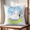 The BBattle Cats Cushion Cover Natural Linen Organic Fabric DoubleSided Printing Couch Pillow Covers Home Decor
