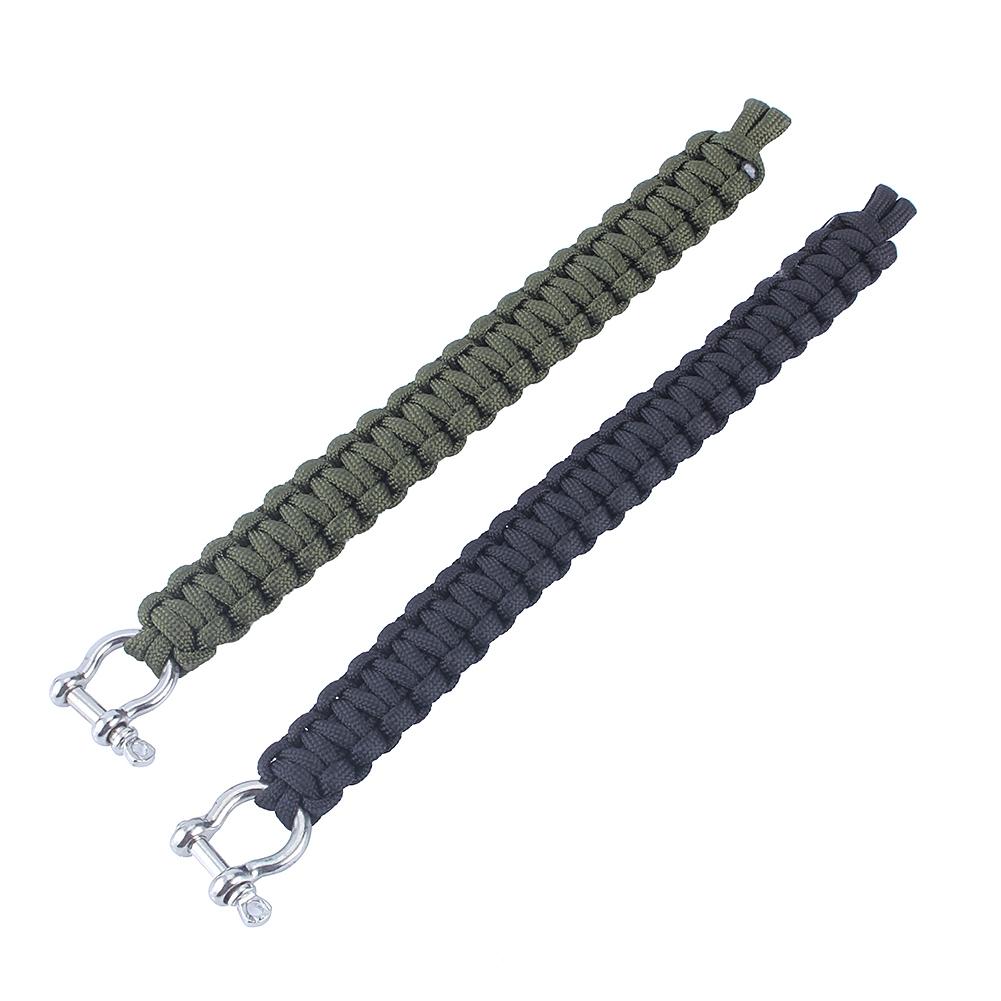 Военный 550 Паракордовый плетеный браслет выживания из нержавеющей стали с пряжкой на открытом воздухе