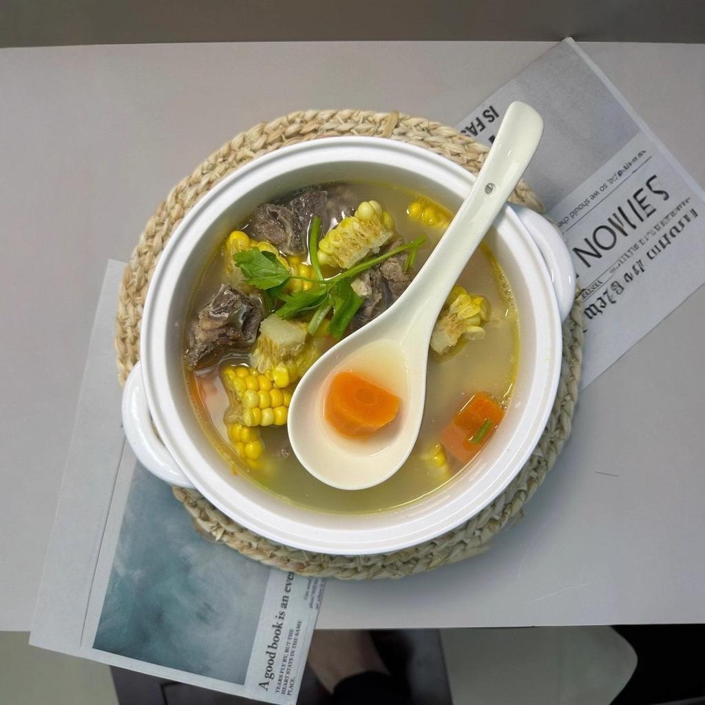 Подглазурная цветная ложка Бытовая керамическая Большая Жаростойкая ложка Высококлассная Изысканная Большая Ложка для каши Ложка для салата Ложка для кормления рисом