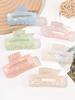 1 Pcs Big Mixed Colors Rectangle Shape Hair Claw Clips ,Fashion Strong Hold Jaw Clips for Women Girls Thin Thick Curly Hair.
