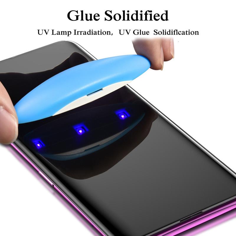 3D Изогнутое Полностью Клеящееся УФ Закаленное Стекло Для Samsung Galaxy S20 S10 S8 S9 S10 plus Защитная Пленка Для Note 8 9 10