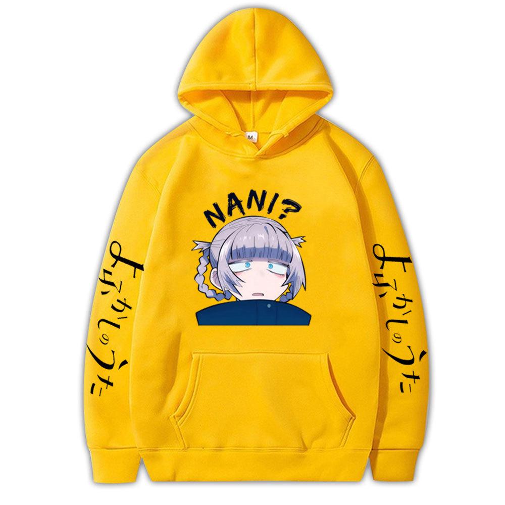 Anime NANI Hoodie: Cartoon Print, Plus Size, Trendy Autumn/Winter Pullover for European and American Styles.