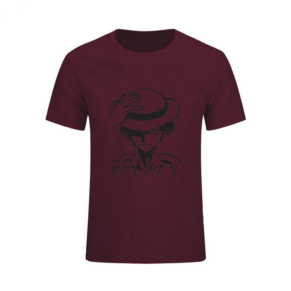 White Black Men T Shirt Short Sleeve One Piece Luffy Casual 3D Tshirt Homme O Neck