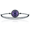 [L6348] - Purple 'Sappho' Silver Bracelet (rhodium-plated) - 18 Mm