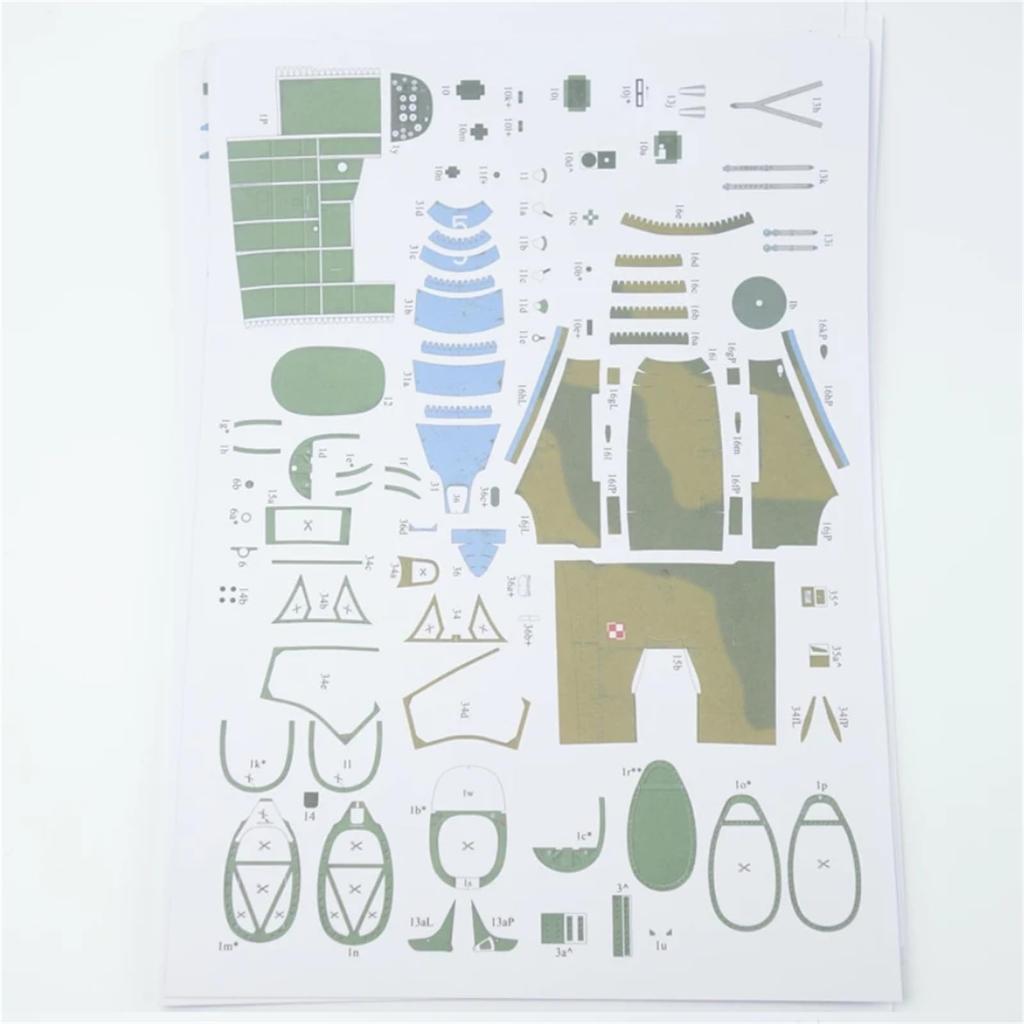 Самолет из бумаги своими руками, истребитель Supermarine Spitfire, бумажный самолет, набор пластиковых моделей 133 (Разобранный комплект)