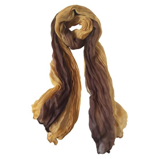 Women Scarf Autumn Winter Tie-Dye Scarf Soft Smooth Texture All-Weather Shawl Versatile Outdoor Accessory