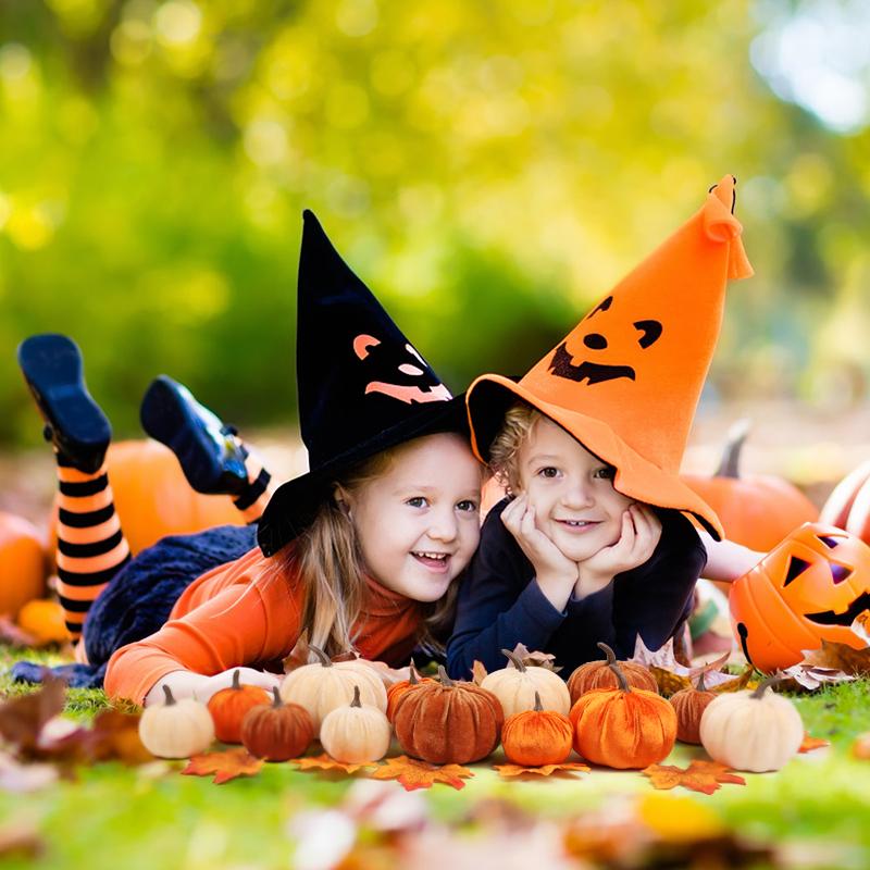 9pcs Velvet Artificial Pumpkins 3 Size Mixed for Halloween Party Thanksgiving Home Table Decoration Autumn Fall DIY Craft Wreath