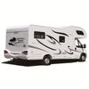 Stripes Graphics (Two side)+Back Body Coconut Tree Style Vinyl Graphics Kit Decals Car Stickers for Caravan Travel Trailer Camper Van