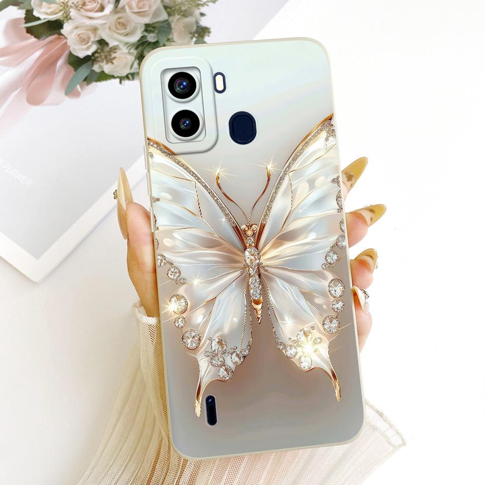 С отпечатками пальцев Для Tecno Pop 6 Чехол-крышка Роскошный Модный Крутой Кавайный Милый Расписной Силиконовый Funda Для Tecno Pop6 BE7 Корпус