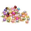50Pcs Glass Pearls Beads Pendant Charms Connectors DIY Jewelry Making Golden