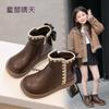 Girls Short Boots Spring and Autumn 2025 New Children's Boots Women's Treasure Leather Shoes Princess Boots Autumn and Winter Girls Martin Boots
