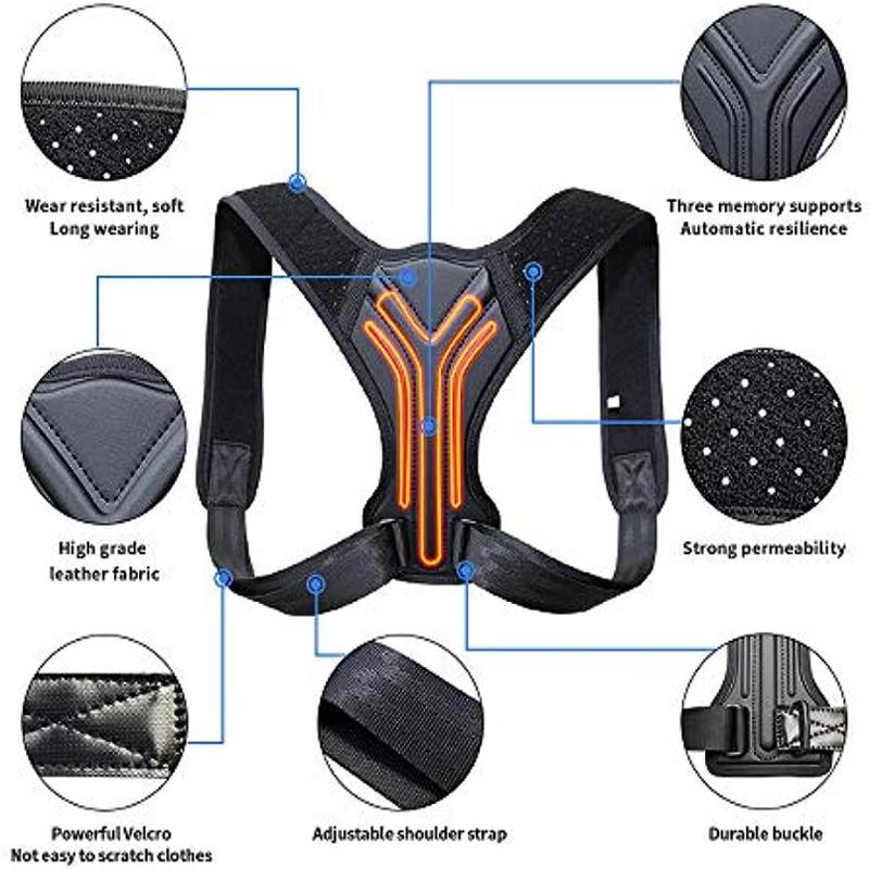 Корректор осанки для мужчин, женщин, взрослых и детей, полностью регулируемые ремни, легкий корсет - улучшает осанку, снимает боли в спине, плечах и позвоночнике